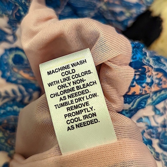 C est 1946 Border Print Palazzo Wide Leg Pants Size Small - Picture 7 of 7